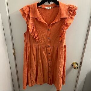 Umgee Ruffle Sleeve Dress Size Large
